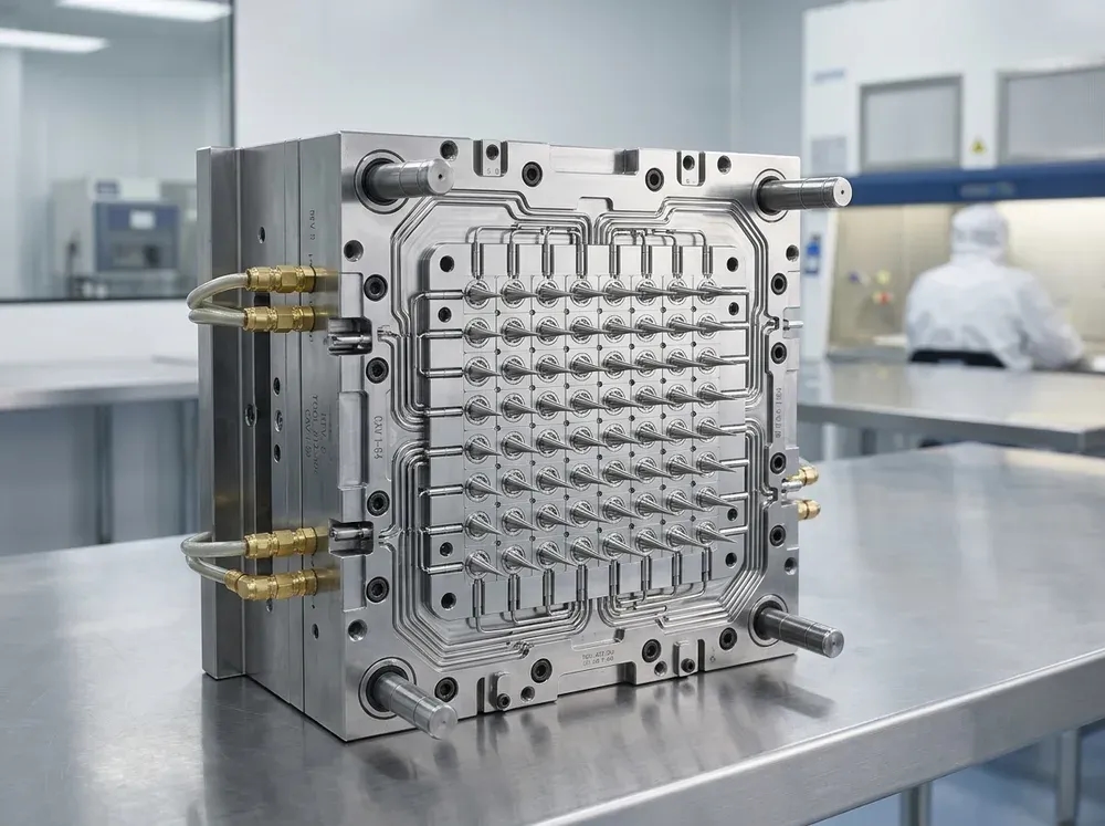 XH-MED-64P 64腔微米级医疗移液吸头超精注塑模具